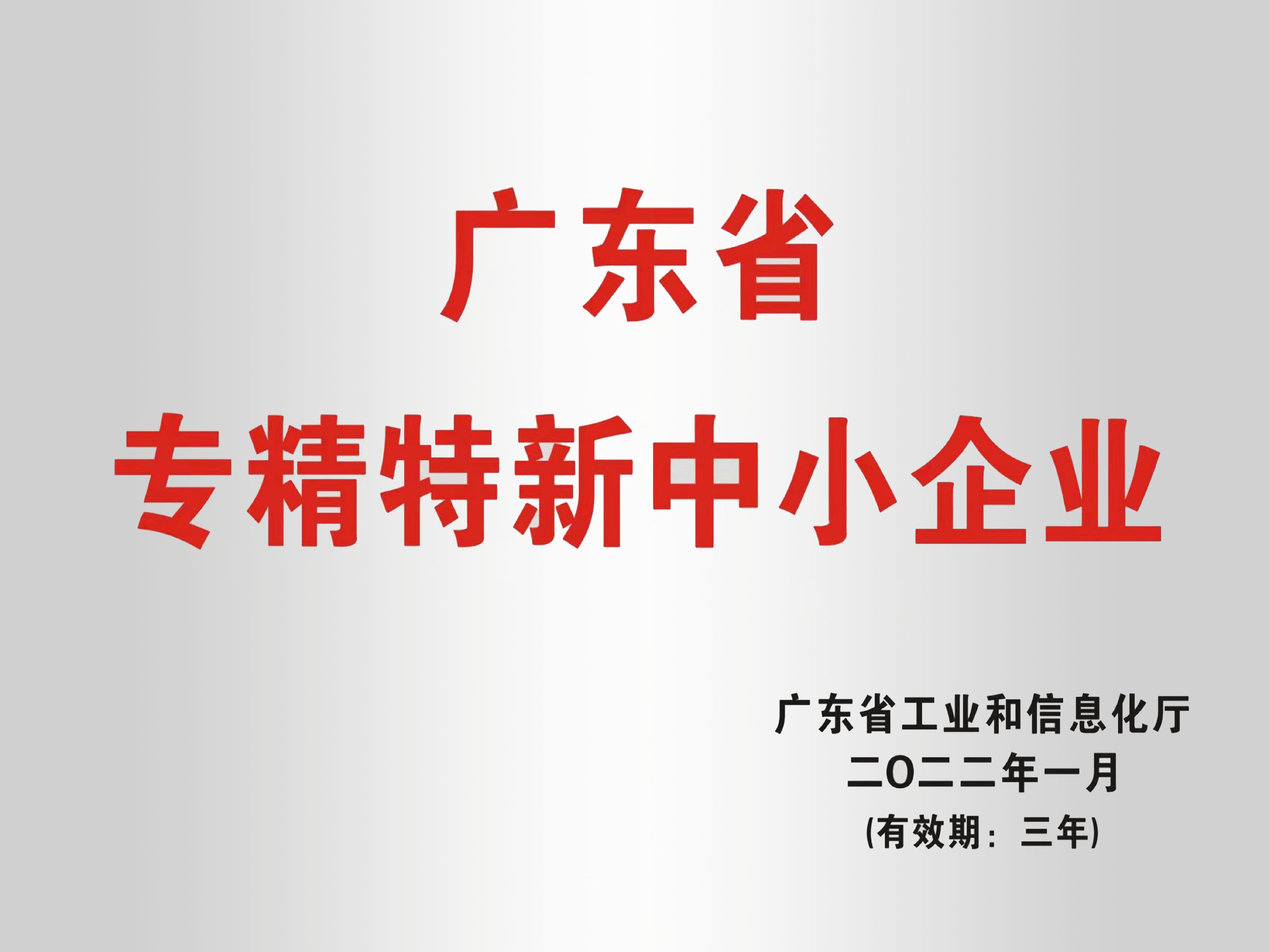 廣東省專精特新中小企業(yè)